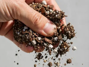Succulent soil squeeze test - DIY 321 mix should clump then crumble when poked not stay in ball
